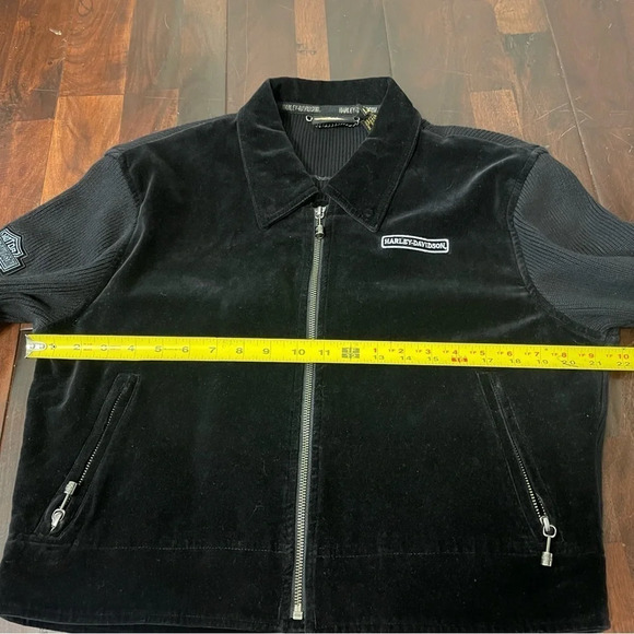 Harley Davidson Women’s Large Full Zip Jacket Velour Knit Riding - Picture 9 of 10
